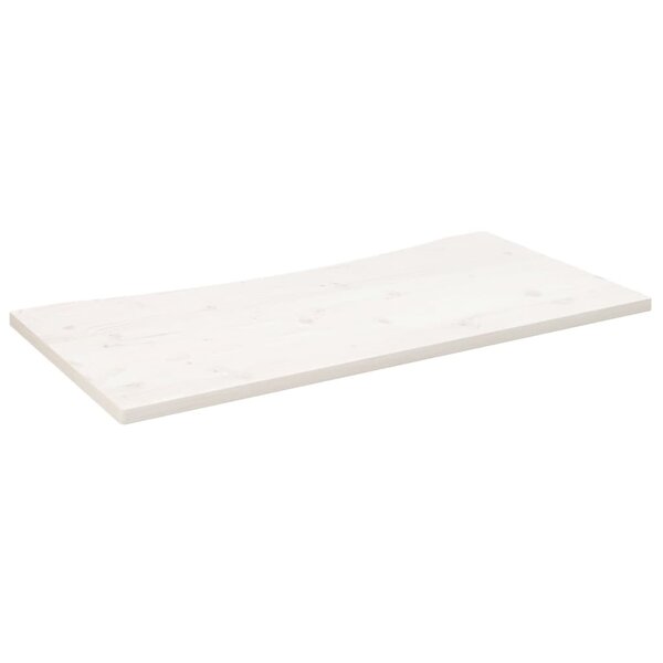 vidaXL Dessus de bureau blanc 100x60x2 5 cm bois massif de pin