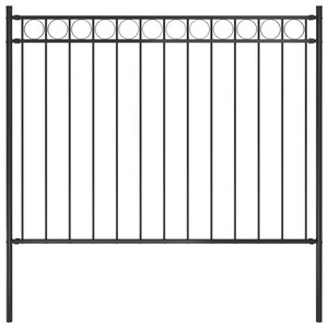 vidaXL Clôture de jardin Acier 1 7x1 2 m Noir