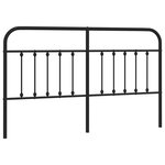vidaXL Tête de lit métal noir 160 cm