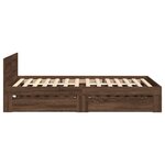 vidaXL Cadre de lit et tête de lit sans matelas chêne marron 75x190 cm