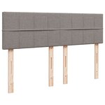 vidaXL Sommier à lattes de lit avec matelas Taupe 140x190 cm Tissu