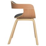 vidaXL Chaise à manger lot de 2 gris clair bois courbé et tissu
