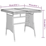 vidaXL Mobilier à dîner d'extérieur 3 Pièces Résine tressée Gris