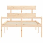 vidaXL Lit pour personne âgée et tête de lit 140x200 cm bois massif