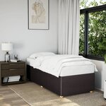 vidaXL Cadre de lit Marron foncé 100x200 cm Tissu
