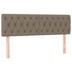 vidaXL Sommier à lattes de lit avec matelas LED Taupe 140x190 cm Tissu