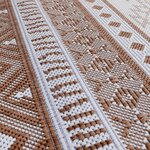 vidaXL Tapis d'extérieur marron et blanc 80x150 cm design réversible