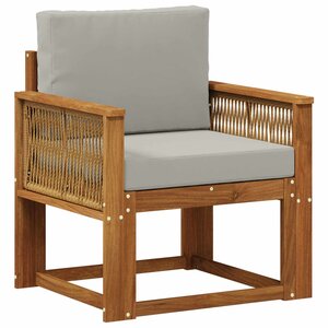 vidaXL Sofa de milieu extérieur Bois d'Acacia Massif Naturel
