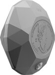 Monnaie en argent 50 dollars g 93.31 millésime 2023 forevermark diamond forevermark black label oval diamond 3d