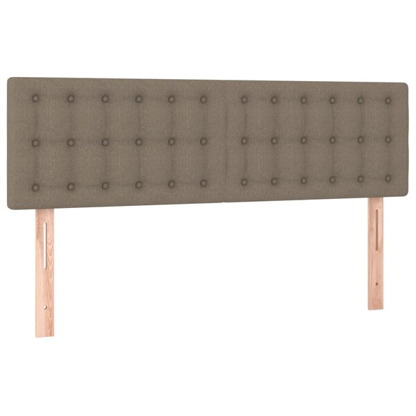 vidaXL Têtes de lit 2 Pièces Taupe 72x5x78/88 cm Tissu