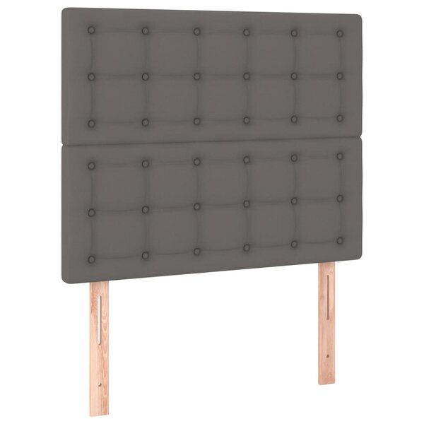vidaXL Têtes de lit 2 Pièces Gris 80x5x78/88 cm Similicuir