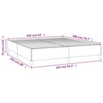 vidaXL Cadre de lit Marron 160x200 cm Similicuir