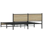 vidaXL Cadre de lit en métal sans matelas chêne sonoma 180x200 cm