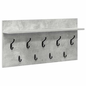 vidaXL Porte-manteau mural avec étagère Gris béton 80 x 40 x 12 cm