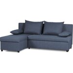 Canapé d'angle réversible – Tissu Bleu – 192 x 143 x 79 cm