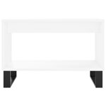 vidaXL Table basse blanc 60x50x40 cm bois d'ingénierie