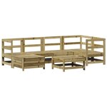vidaXL Salon de jardin 7 Pièces bois de pin imprégné