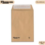 Lot de 50 enveloppes kraft brun uni b5 gamme courrier+