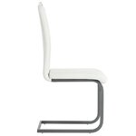 vidaXL Chaises à manger cantilever lot de 2 blanc similicuir