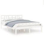 vidaXL Cadre de lit Blanc Bois massif 200x200 cm