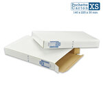 Lot de 1000 Boîtes Pochettes Carton XS - hauteur 3cm - format 140x225 mm