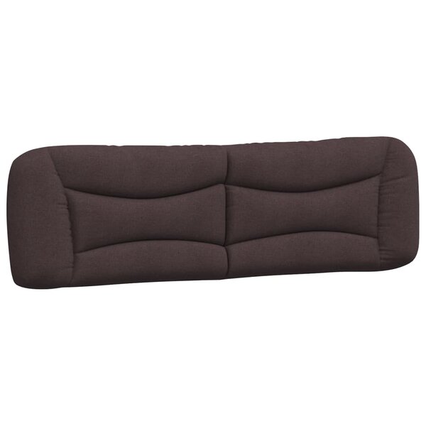 vidaXL Coussin de tête de lit marron foncé 180 cm tissu