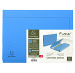 Paquet De 10 Chemises Poche Coloris Vifs Forever - 24x32cm - Bleu Clair - X 10 - Exacompta