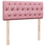 vidaXL Sommier à lattes de lit avec matelas Rose 120x200 cm Velours