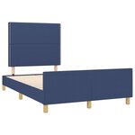 vidaXL Cadre de lit avec tête de lit Bleu 120x200 cm Tissu