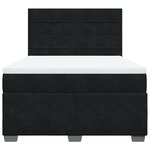 vidaXL Sommier à lattes de lit avec matelas Noir 140x200 cm Velours