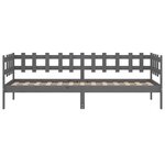 vidaXL Lit de jour Gris 90x200 cm Bois de pin massif