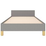 vidaXL Cadre de lit avec tête de lit Gris clair 90x190 cm Tissu