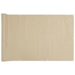 vidaXL Écran de balcon Beige 120x600 cm Tissu Oxford