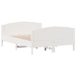 vidaXL Cadre de lit sans matelas blanc 160x200 cm bois de pin massif