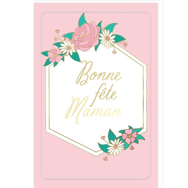 Carte Fête Des Mères Rose "bonne Fête Maman" - Draeger paris