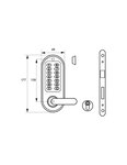 THIRARD - Verrou à combinaison mécanique pour serrure encastrable pour porte intérieure  carré 7mm  chromé mat