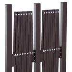 Barrière extensible rétractable barrière de sécurité avec roulette 405L x 31l x 104H cm alu métal chocolat