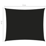vidaXL Voile de parasol tissu oxford rectangulaire 5x6 m noir