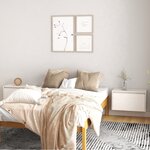 vidaXL Armoires murales 2 Pièces Blanc 60x30x35 cm Bois de pin massif