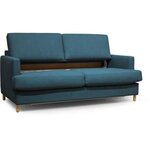 Hexagone - Canapé convertible 3 places - Tissu Bleu pétr- 182 x 98 x 82 cm - Larry