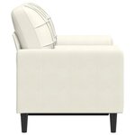vidaXL Canapé 2 places avec oreillers décoratifs crème 120 cm velours