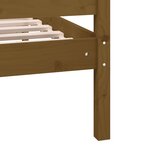 vidaXL Cadre de lit Marron miel Bois massif 200x200 cm