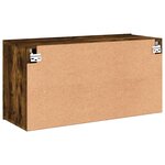 vidaXL Meuble TV mural chêne fumé 80x30x41 cm