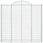 vidaXL Paniers à gabions arqués 4 Pièces 200x30x180/200 cm Fer galvanisé