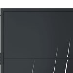 vidaXL Portail de jardin anthracite 105x205cm acier conception d'herbe