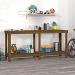 vidaXL Banc de travail Marron miel 180x50x80 cm Bois de pin massif