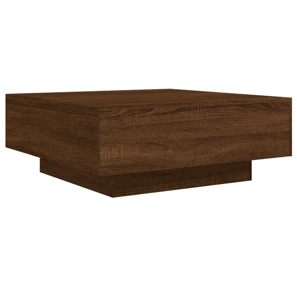 vidaXL Table basse chêne marron 80x80x31 cm bois d'ingénierie