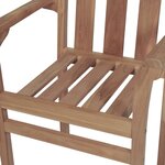 vidaXL Chaises empilables de jardin lot de 2 Bois de teck solide