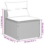 vidaXL Salon de jardin avec coussins 5 Pièces beige résine tressée acacia