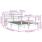 vidaXL Cadre de lit sans matelas blanc 120x190 cm bois de pin massif